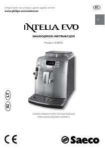 Vadovas Philips Saeco HD8752 Intelia Evo Kavos aparatas