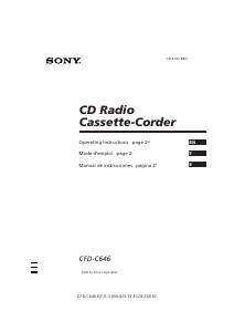 Mode d’emploi Sony CFD-C646 Stéréo