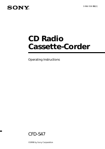 Handleiding Sony CFD-S47 Stereoset