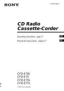 Handleiding Sony CFD-E70L Stereoset