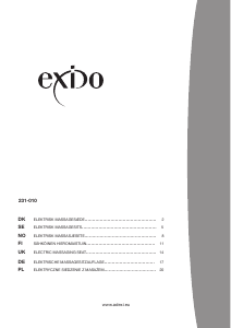Käyttöohje Exido 231-010 Hierontalaite