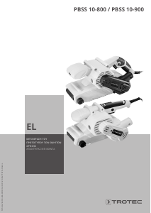 Εγχειρίδιο Trotec PBSS 10-800 Μηχανή λειάνσεως με ιμάντα από γυαλόχαρτο