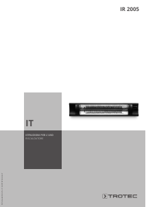 Manuale Trotec IR 2005 Termoventilatore