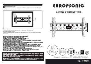 Mode d’emploi Europsonic TILT-TV400 Support mural