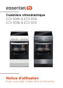 Mode d’emploi Essentiel B ECV 603b Cuisinière