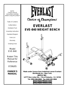 Handleiding Everlast EVE-840 Fitnessapparaat