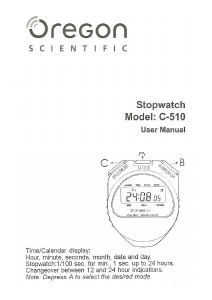 Bedienungsanleitung Oregon C-510 Stoppuhr