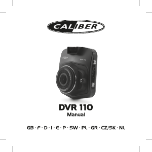 Manuál Caliber DVR110 Akční kamera