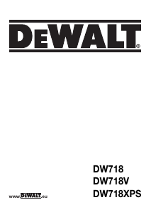 Käyttöohje DeWalt DW718V Pyörösaha