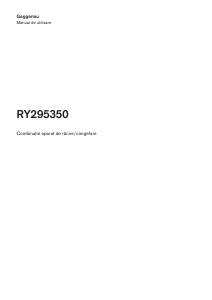 Manual Gaggenau RY295350 Combina frigorifica