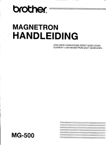 Handleiding Brother MG-500 Magnetron