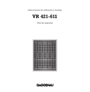 Manual de uso Gaggenau VR421611 Placa