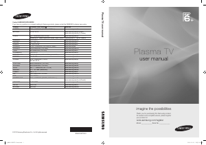 Rokasgrāmata Samsung PS50C6500TK Plazmas televizors