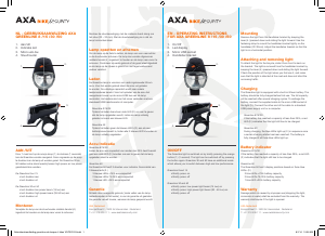 Handleiding AXA Greenline 15 Fietslamp