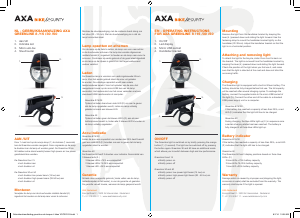 Bedienungsanleitung AXA Greenline 50 Fahrradlampe