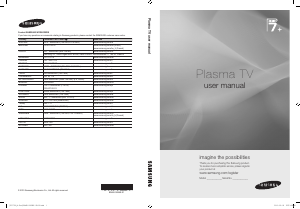 Käyttöohje Samsung PS63C7700YS Plasmatelevisio