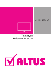 Kullanım kılavuzu Altus AL22L 5531 4B LED televizyon