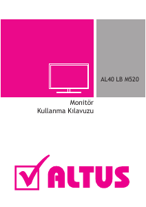 Kullanım kılavuzu Altus AL40 LB M520 LED televizyon