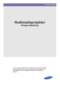 Brugsanvisning Samsung SP-F10M Projektor