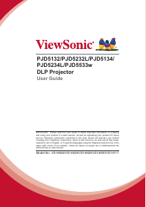 Bruksanvisning ViewSonic PJD5533w Projektor