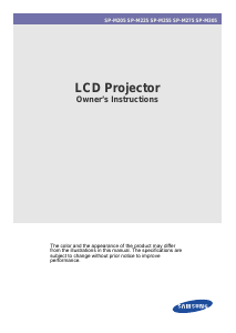 Manual Samsung SP-M255W Projector