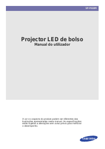 Manual Samsung SP-P410M Projetor