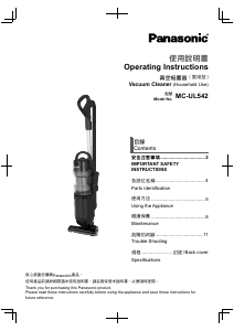 Bruksanvisning Panasonic MC-UL542 Dammsugare