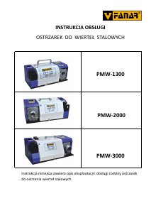 Instrukcja Fanar PMW-3000 Ostrzałka do wierteł