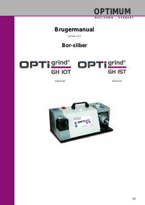 Brugsanvisning Optimum GH 15T Optigrind Borsliber