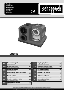 Manuale Scheppach DBS800 Affilatore punte trapano