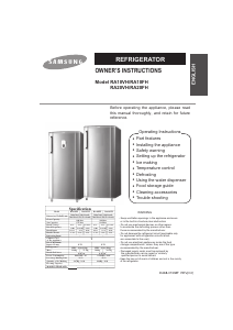 Manual Samsung RA22FHSS Refrigerator