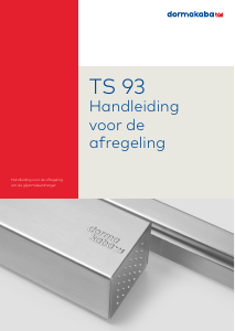 Handleiding Dormakaba TS 93 Deurdranger