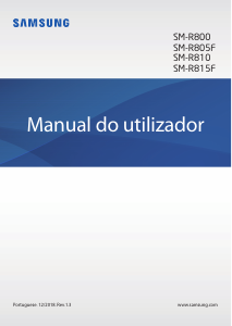 Manual Samsung SM-R800 Galaxy Relógio inteligente
