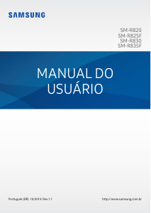 Manual Samsung SM-R835F Galaxy Active 2 Relógio inteligente