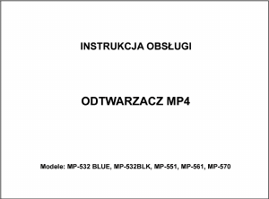 Instrukcja Xenic MP-561 Odtwarzacz Mp3