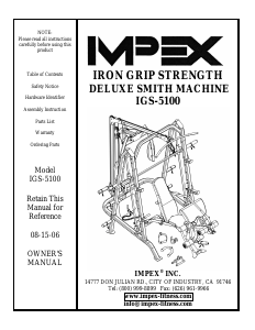 Handleiding Impex IGS-5100 Fitnessapparaat