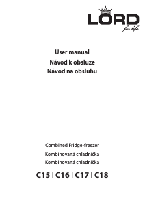 Návod Lord C15 Chladnička s mrazničkou