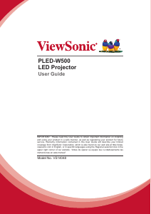 Bruksanvisning ViewSonic PLED-W500 Projektor