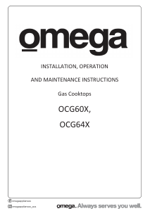 Manual Omega OCG60X Hob