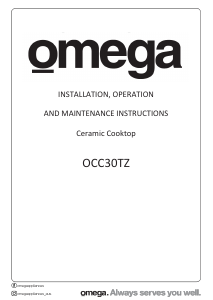 Manual Omega OCC30TZ Hob