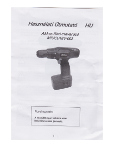 Használati útmutató Möller MR/CD18V-002 Fúró-csavarozó