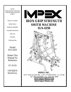 Handleiding Impex IGS-4350 Fitnessapparaat