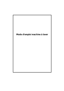 Mode d’emploi Waltham IBIZA1007WAV11 Lave-linge