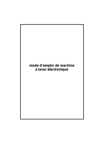 Mode d’emploi Waltham JUNDA 1408 WAV 10 Lave-linge
