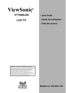 Mode d’emploi ViewSonic VT1900LED Téléviseur LCD