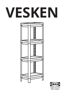 Hướng dẫn sử dụng IKEA VESKEN Tủ tường