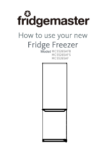 Handleiding Fridgemaster MC55265AF Koel-vries combinatie