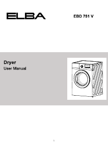 Manual Elba EBD 751 V Dryer