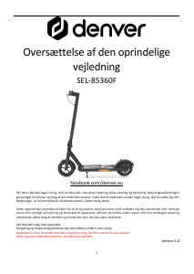 Brugsanvisning Denver SEL-85360F El-løbehjul