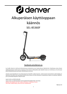 Käyttöohje Denver SEL-85360FO Sähköpotkulauta